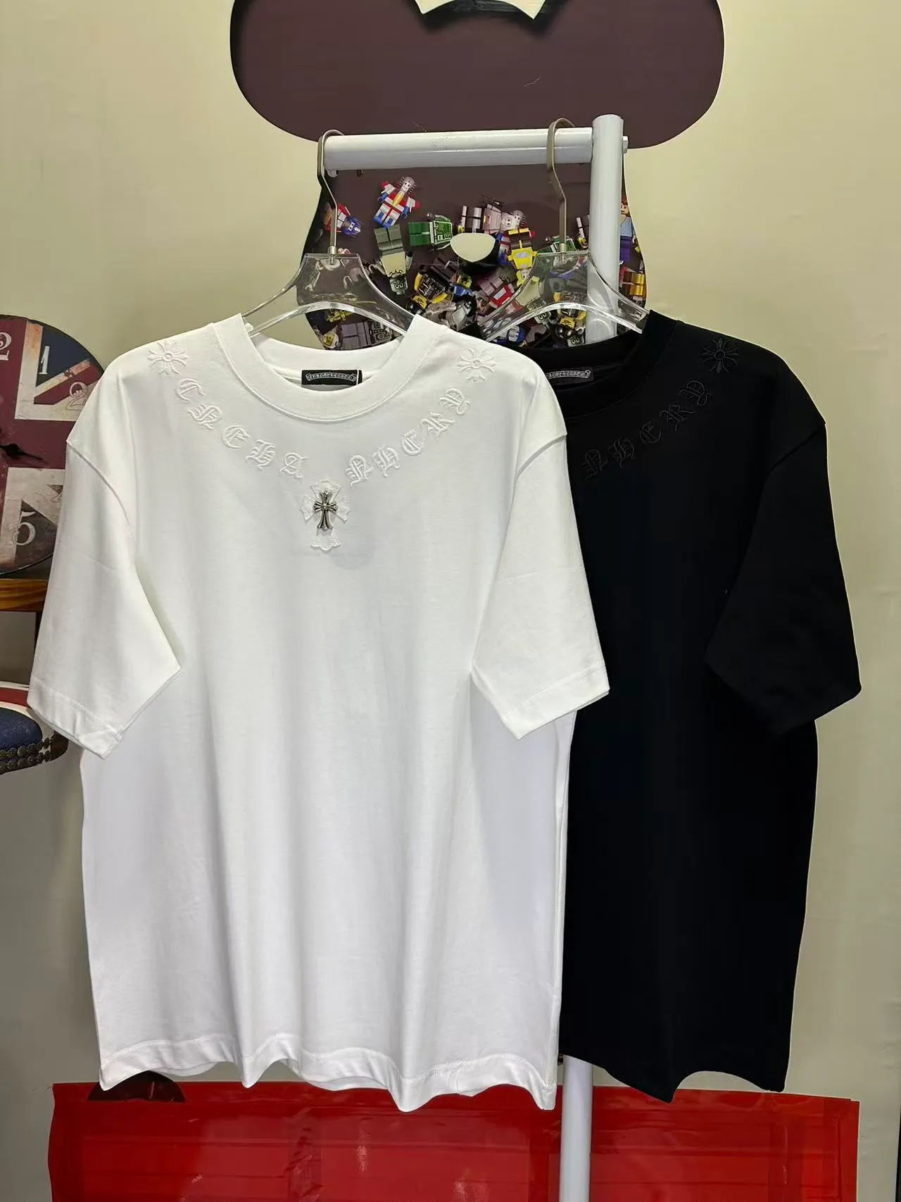 L 26735# Come Hearts T Same Style Same Style T Versatile ➕ Quality 🪡 ：Black White Gray SIZE：S-XXL